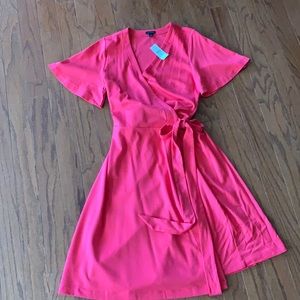 Ann Taylor coral wrap dress size 10